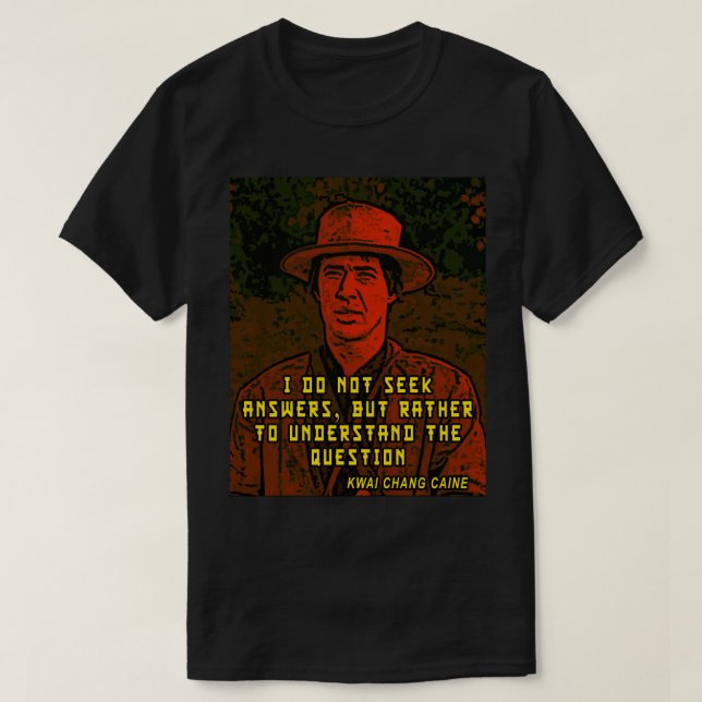 Caine kung fu 70s-serien t shirt (Design framsida)