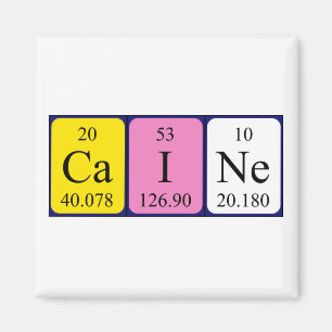 Caine Periine bord namn magnet