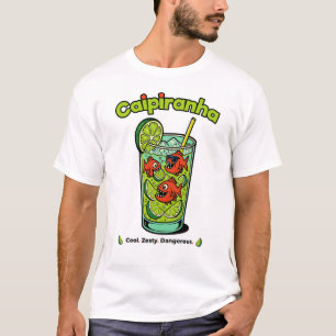 Caipiranha Cocktail - Funny Tropical Piranha Drink T Shirt