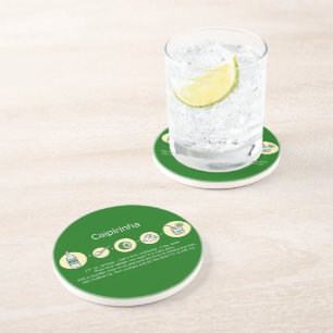 caipirinha brasiliansk drink underlägg sandsten