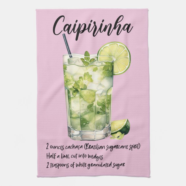 Caipirinha Cocktail Recipe Kökshandduk (Vertikal)