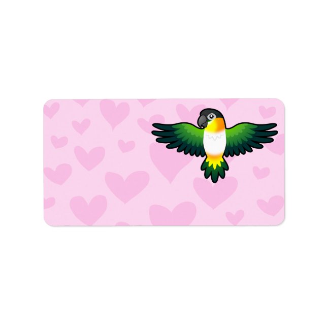 Caique / Dvärgparakit / Pionus / Papegoja Kärlek Adressetikett (Framsidan)