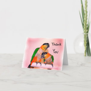 Caique Parrot Pair Bird - tackkort