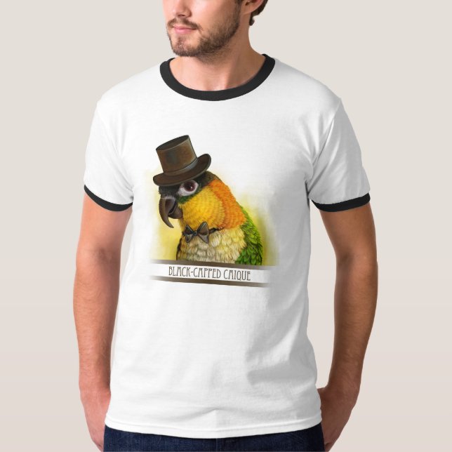Caique Realistic Painting T Shirt (Framsida)