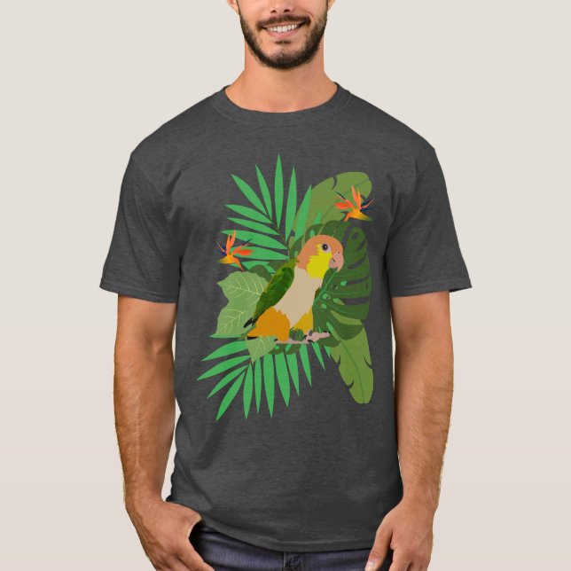 Caique with leaves t shirt (Framsida)