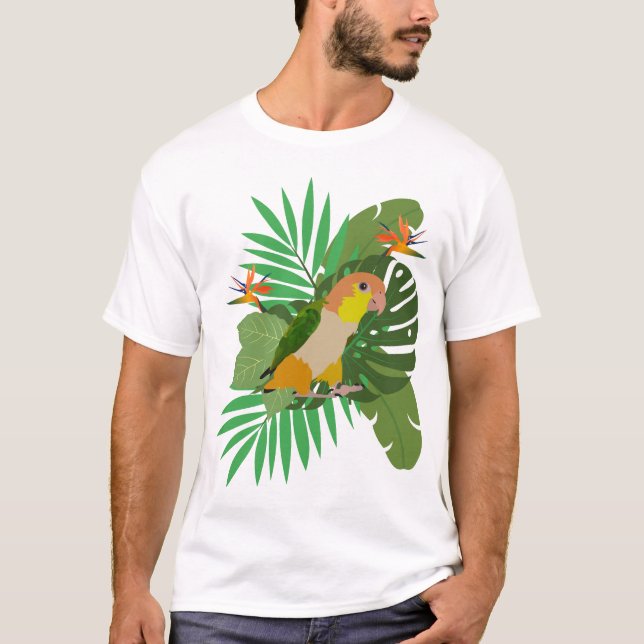 Caique with leaves t shirt (Framsida)