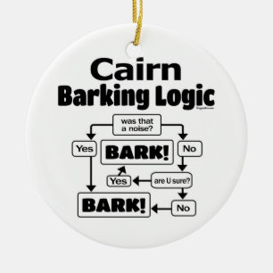 Cairn Barking Logic Julgransprydnad Keramik