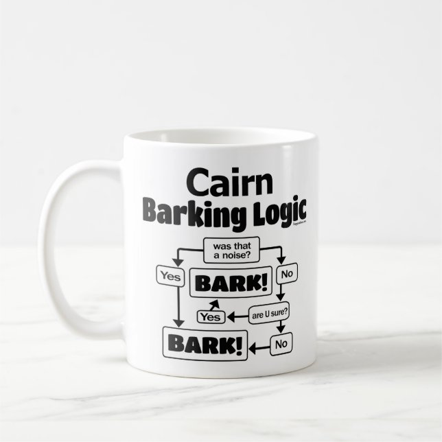 Cairn Barking Logic Kaffemugg (Vänster)