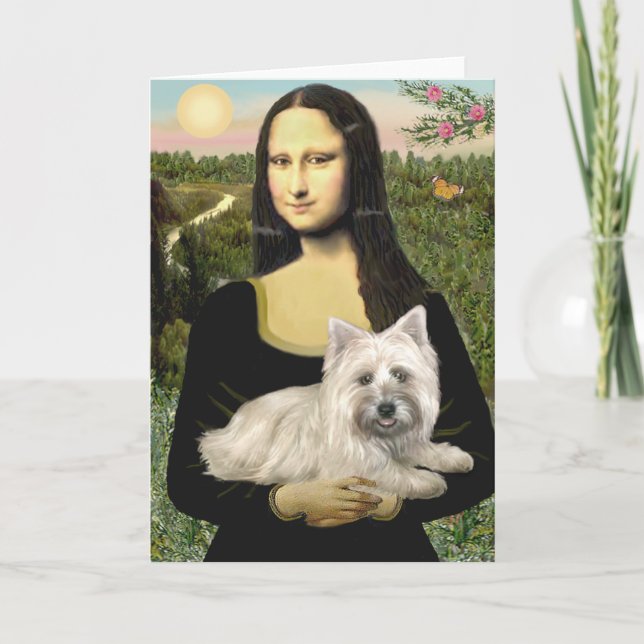 Cairn Terrier 4 - Mona Lisa Helgkort (Framsida)