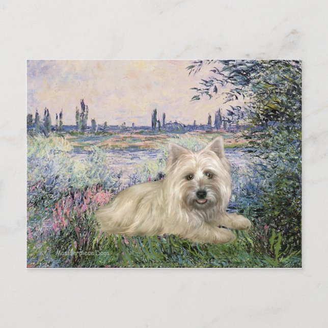Cairn Terrier 4 - Vid Seine Vykort (Framsida)