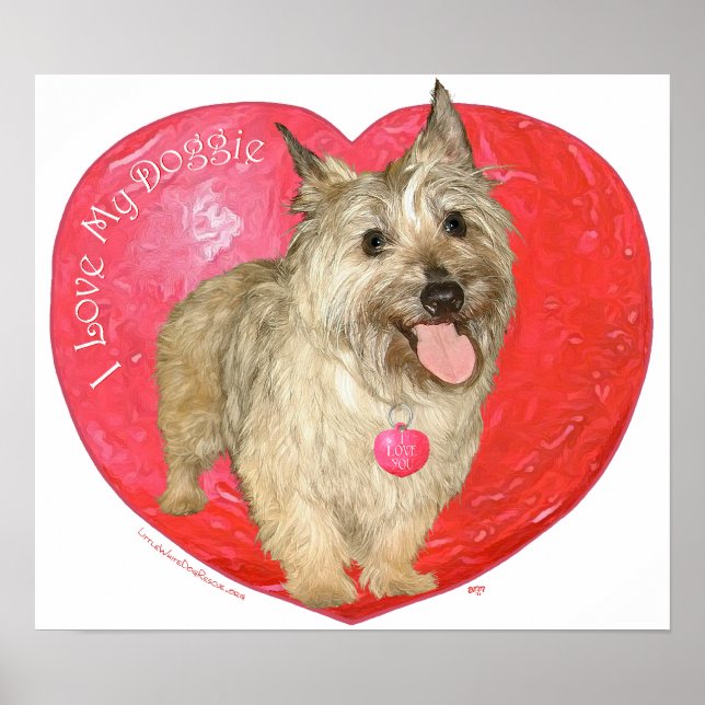 Cairn Terrier Alla hjärtans dag Poster (Framsidan)