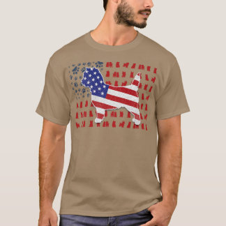 Cairn Terrier American Flag 4th Of July Gifts For  T Shirt
