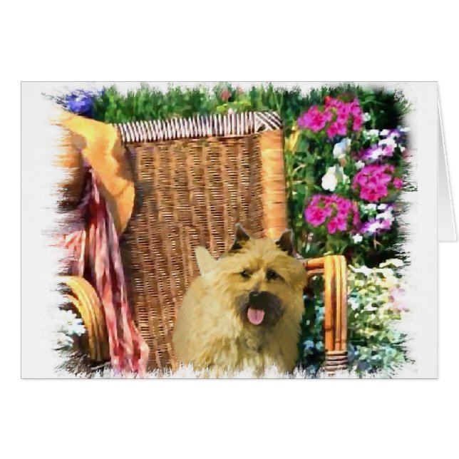 Cairn Terrier Art Gifts Hälsningskort (Framsidan Horizontal)