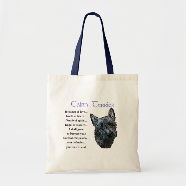 Cairn Terrier Art Gifts Tygkasse (Framsidan)