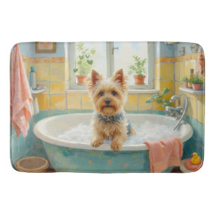 Cairn Terrier Badtid Lekfullt Badrumsdekor Badrumsmatta