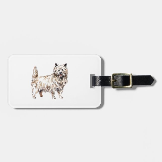 Cairn Terrier Bagagebricka (Horisontell Framsida)