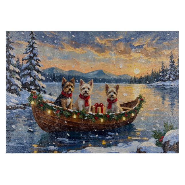 Cairn Terrier Christmas Boat Holiday (Framsidan)