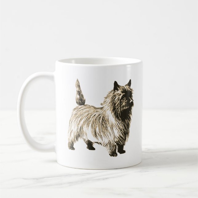 Cairn Terrier Coffee Mugg (Vänster)