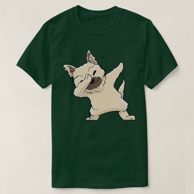 Cairn Terrier Dabbing Kawaii T Shirt (Design framsida)