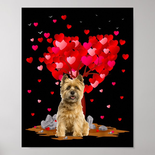Cairn Terrier Dog Lover Heart Shape Cairn Terrier  Poster (Framsidan)