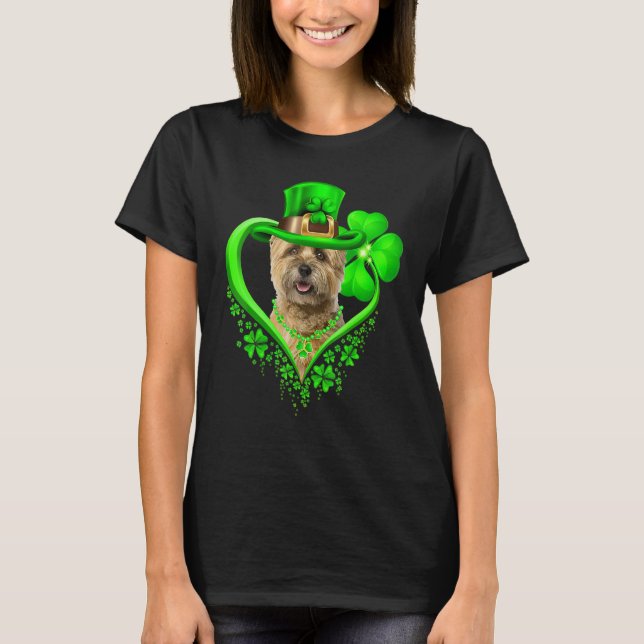 Cairn Terrier Dog St Patricks Day Lover Irish Sham T Shirt (Framsida)