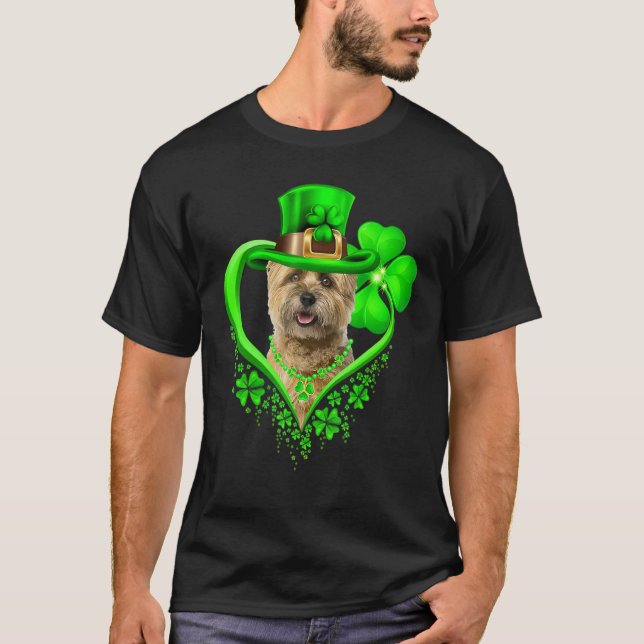Cairn Terrier Dog St Patricks Day Lover Irish Sham T Shirt (Framsida)