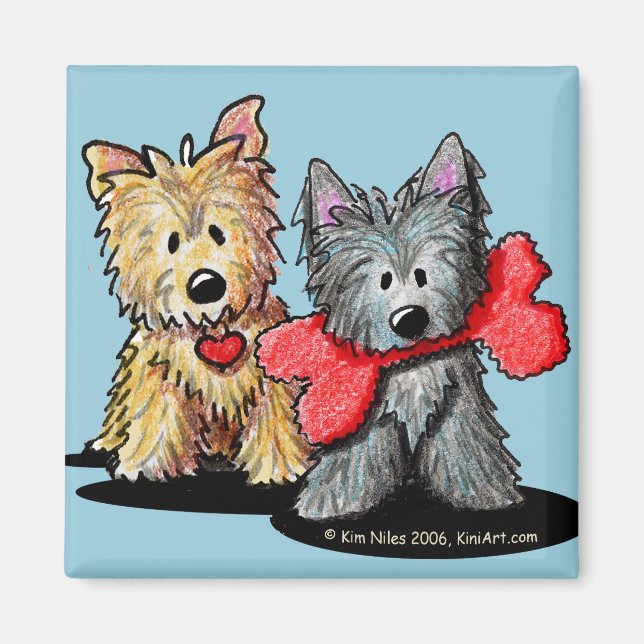 Cairn Terrier Duo Magnet (Framsidan)