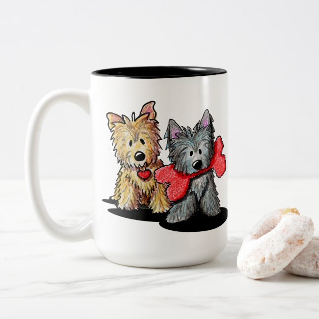 Cairn Terrier Duo Two-Tone Coffee Mugg (Med munk)
