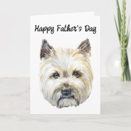 Cairn Terrier Editable Hund Pappa Fars dag Kort