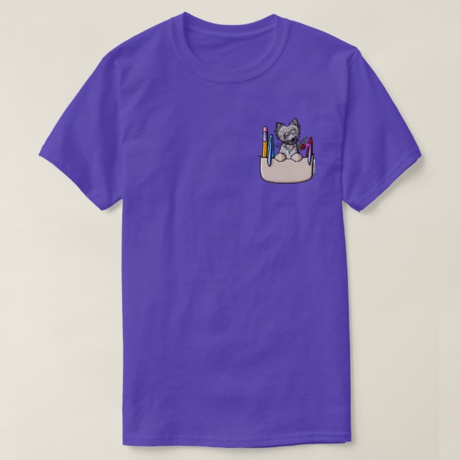Cairn Terrier Fickficka T-Shirt (Design framsida)