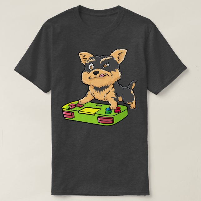 Cairn Terrier Gamepad Kawaii T Shirt (Design framsida)