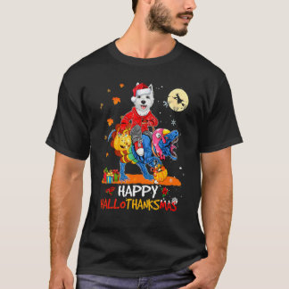 Cairn Terrier Glad Hallothanksmas Halloween Tack T Shirt
