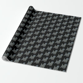 Cairn Terrier Gult & Black Grid Line Presentpapper