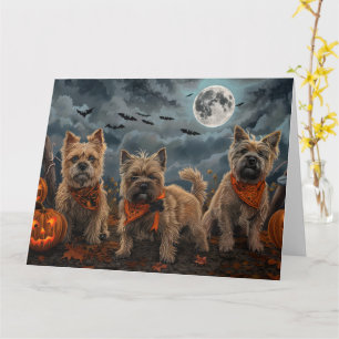 Cairn Terrier Halloween Spooky Kort