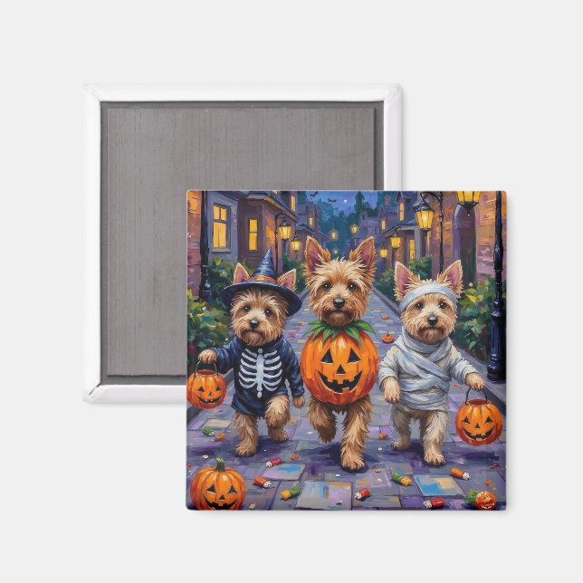 Cairn Terrier Halloweenkostymer Magnet (Front/Back)