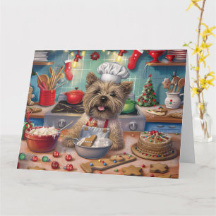 Cairn Terrier Helgdag Baking: God jul Kort