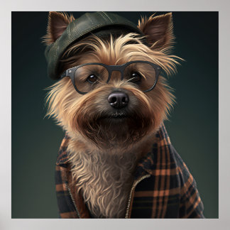 Cairn Terrier Hipster Hund Poster