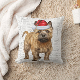Cairn Terrier Hund älskare jul Helgdag Kudde
