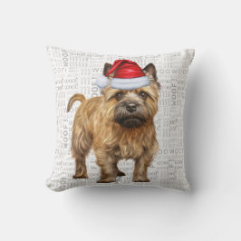 Cairn Terrier Hund älskare jul Helgdag Kudde