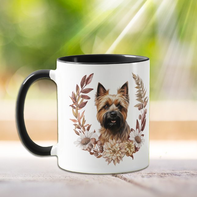 Cairn Terrier Hund Autumn WAN Mugg (Skapare uppladdad)