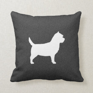 Cairn Terrier Hund aveln Silhouette Decorative Kudde