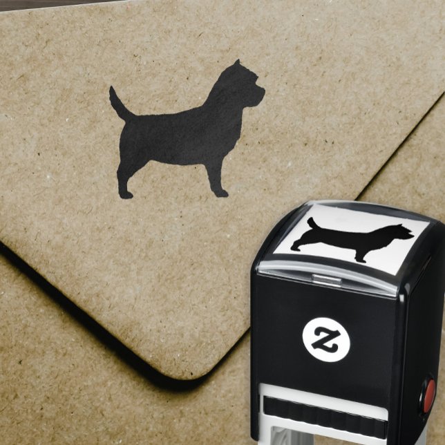 Cairn Terrier Hund aveln Silhouette Självfärgande Stämpel (Skapare uppladdad)
