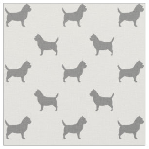 Cairn Terrier Hund aveln Silhouettes Patterned Tyg
