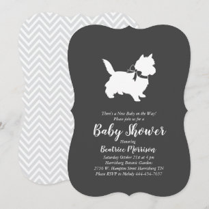 Cairn Terrier Hund Baby Shower Gender Neutral Inbjudningar