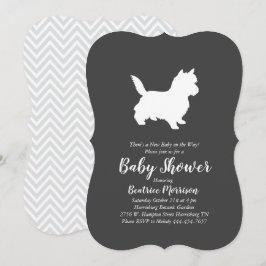 Cairn Terrier Hund Baby Shower Gender Neutral Inbjudningar