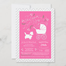 Cairn Terrier Hund Baby Shower Rosa Girl