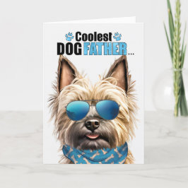 Cairn Terrier Hund Coolest Pappa Fars dag Helgkort