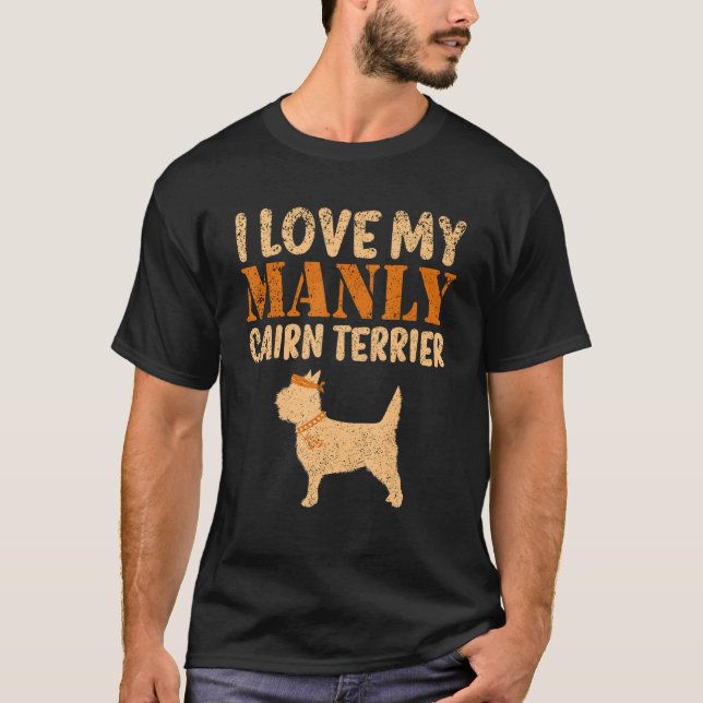 Cairn Terrier Hund Funny Boy Hund Valp Gender Reve T Shirt (Framsida)