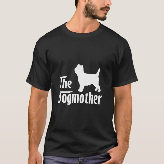 Cairn Terrier Hund Hund Mamma Mors dag T Shirt (Framsida)