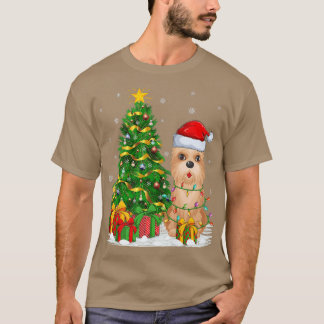 Cairn Terrier Hund Julafton Träd Santa Cairn Terri T Shirt